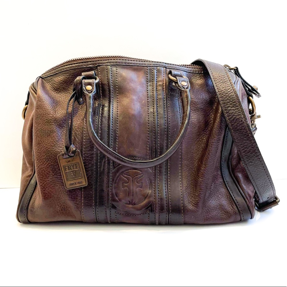NEW Frye Jane Speedy Two Tone Leather Satchel Bag